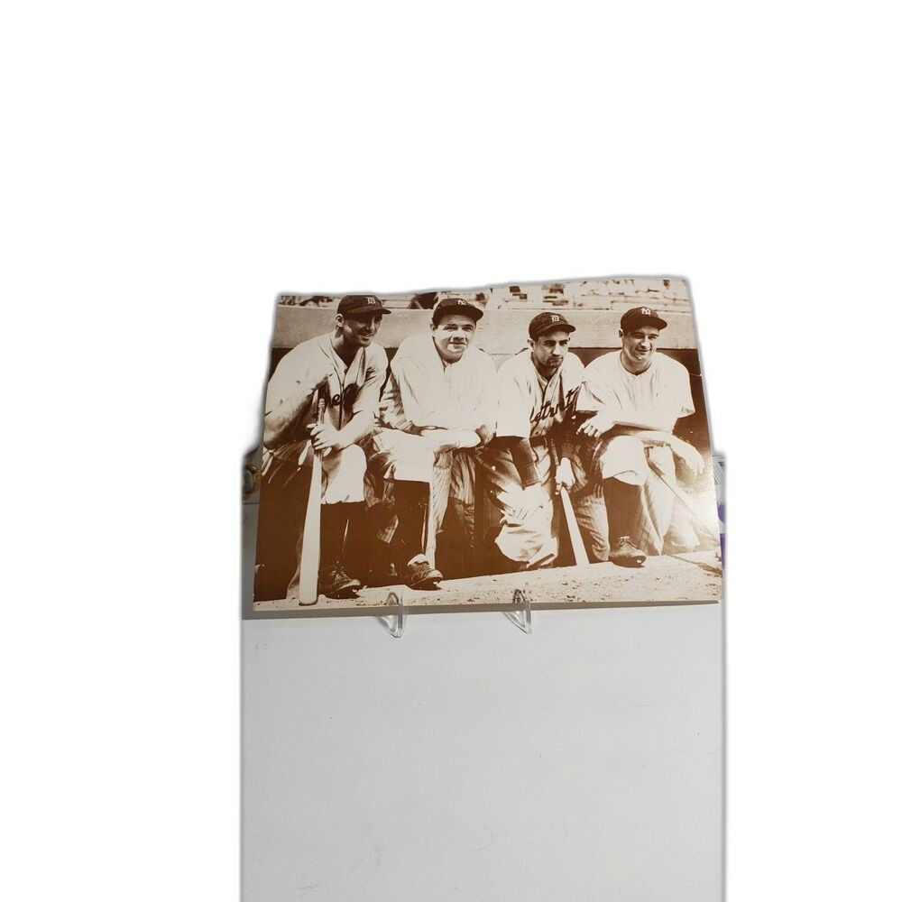 Baseball Picture with Babe Ruth, Al Eckert, Lou Gehrig, and?